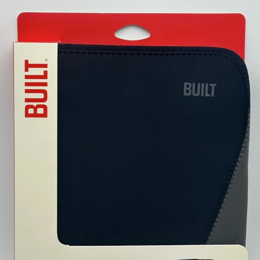 BUILT Neoprene Laptop Sleeve Black Minimalist Case 13” Protective